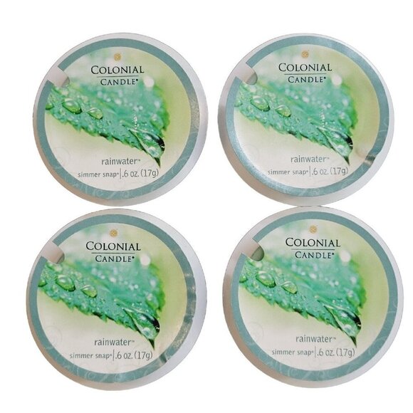 Colonial Candle Other - Colonial Candle Wax Simmer Snaps x4 Rainwater Disc VHTF Scent Clean & Fresh